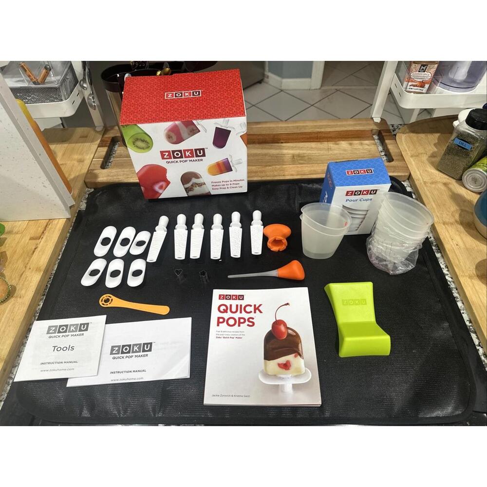 Lot Accessories ONLY - ZOKU Quick Pop Set Pops Molds Tools Kit Recipe Book *